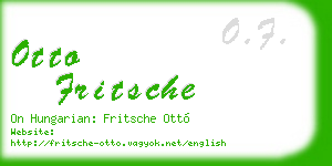 otto fritsche business card